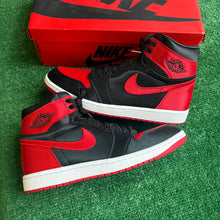 Load image into Gallery viewer, Jordan Satin Bred 1s Size 12W/10.5M
