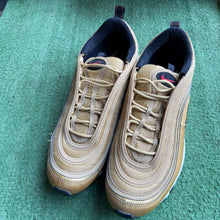 Load image into Gallery viewer, Nike Metallic Gold Air Max 97s Size 12
