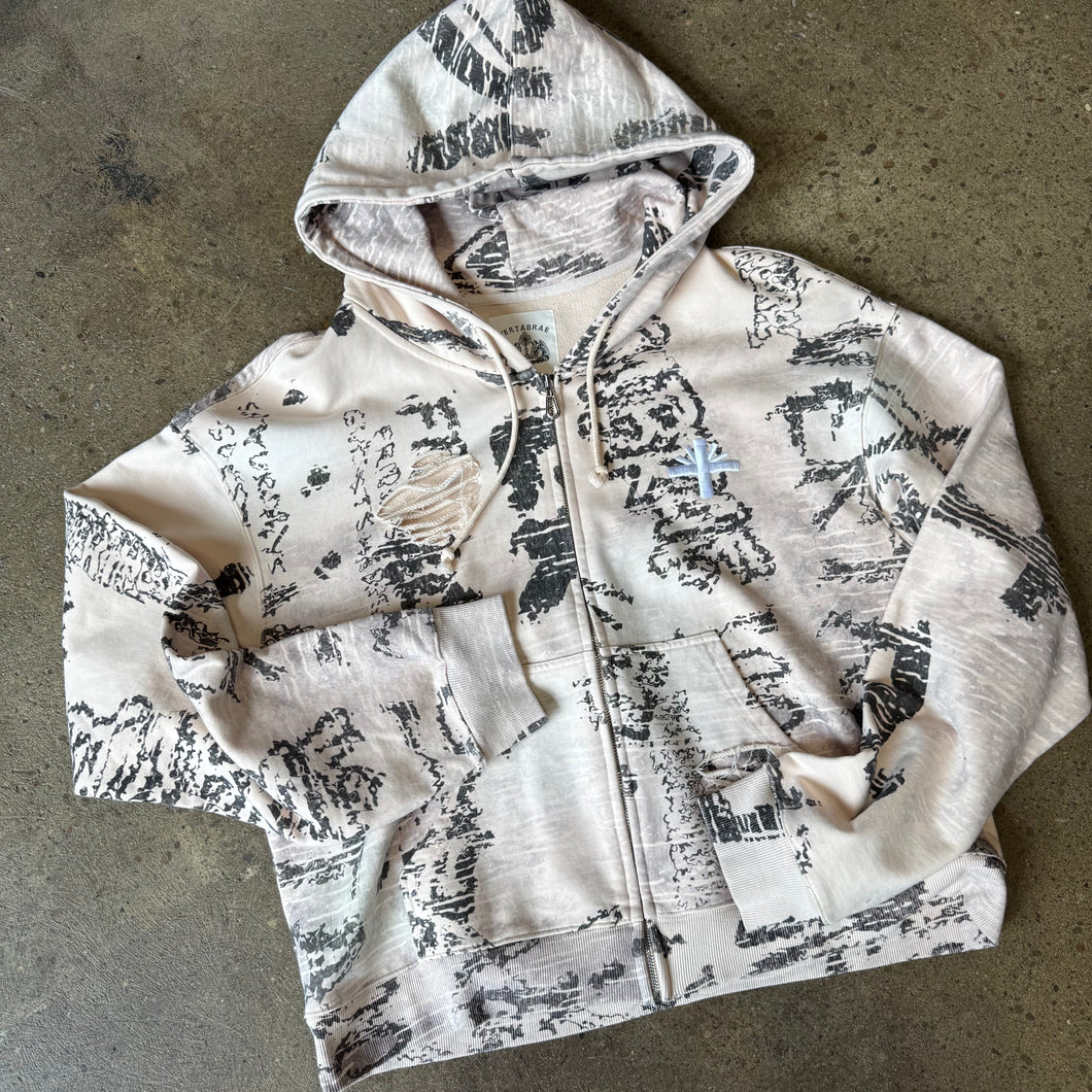 Vertabrae Zip Up Hoodie Size XL