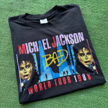 Load image into Gallery viewer, Vintage Michael Jackson 1988 Bad Tour Tee Size XL
