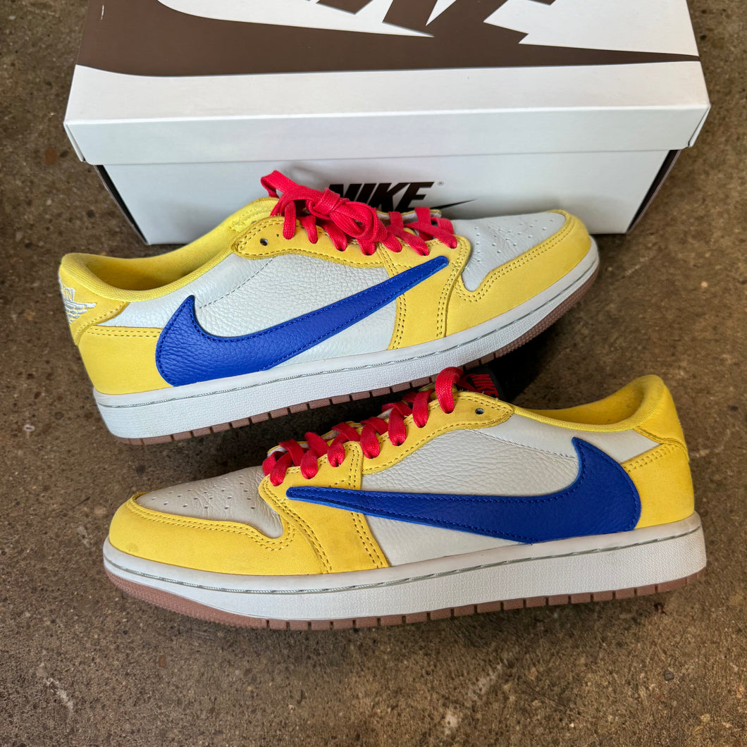 Jordan Travis Scott Canary Low 1s Size 8.5W/7M