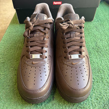 Load image into Gallery viewer, Nike Supreme Brown Air Force 1s Size 8.5

