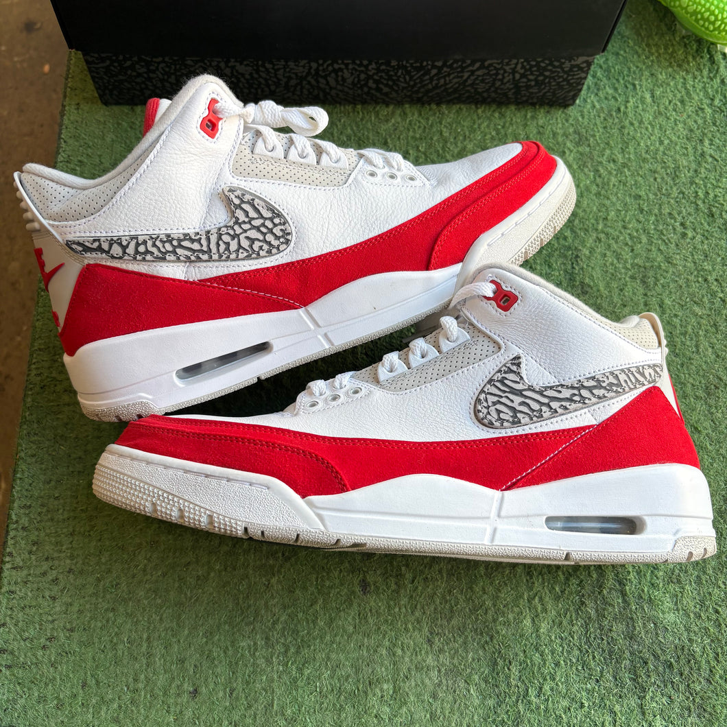 Jordan Red White Tinker 3s Size 12