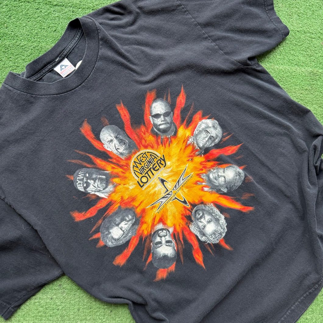 Vintage WCW West Virginia Lottery Tee Size XL