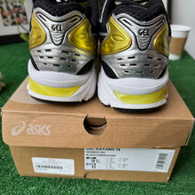 Load image into Gallery viewer, ASICS Black Lemon Spark Gel Kayano 14s Size 9.5

