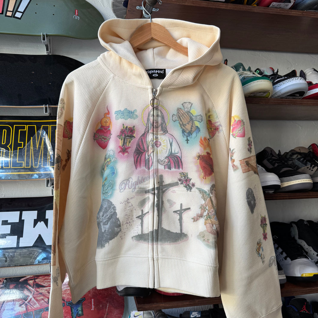 We Are Righteous Zip Up Thermal Hoodie