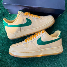 Load image into Gallery viewer, Nike Patent Leather Topaz Air Force 1s Size 10
