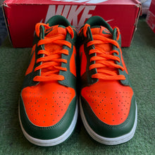 Load image into Gallery viewer, Nike Miami Hurricanes Low Dunks Size 10
