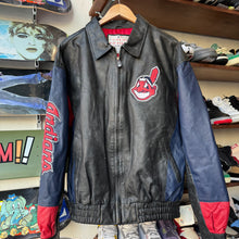 Load image into Gallery viewer, Vintage Cleveland Indians Leather Jacket Size XL
