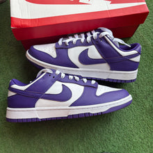 Load image into Gallery viewer, Nike Championship Purple Low Dunks Size 10
