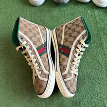 Load image into Gallery viewer, Gucci Tennis High Tops Size 7UK
