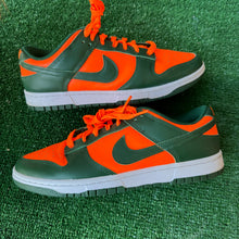 Load image into Gallery viewer, Nike Miami Hurricanes Low Dunks Size 9
