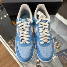 Load image into Gallery viewer, Nike Psychic Blue Patent Air Force 1s Size 13
