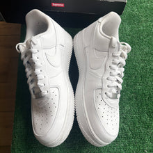 Load image into Gallery viewer, Nike Supreme White Air Force 1s Size 10
