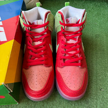 Load image into Gallery viewer, Nike SB Strawberry Cough Dunk Highs Size 12
