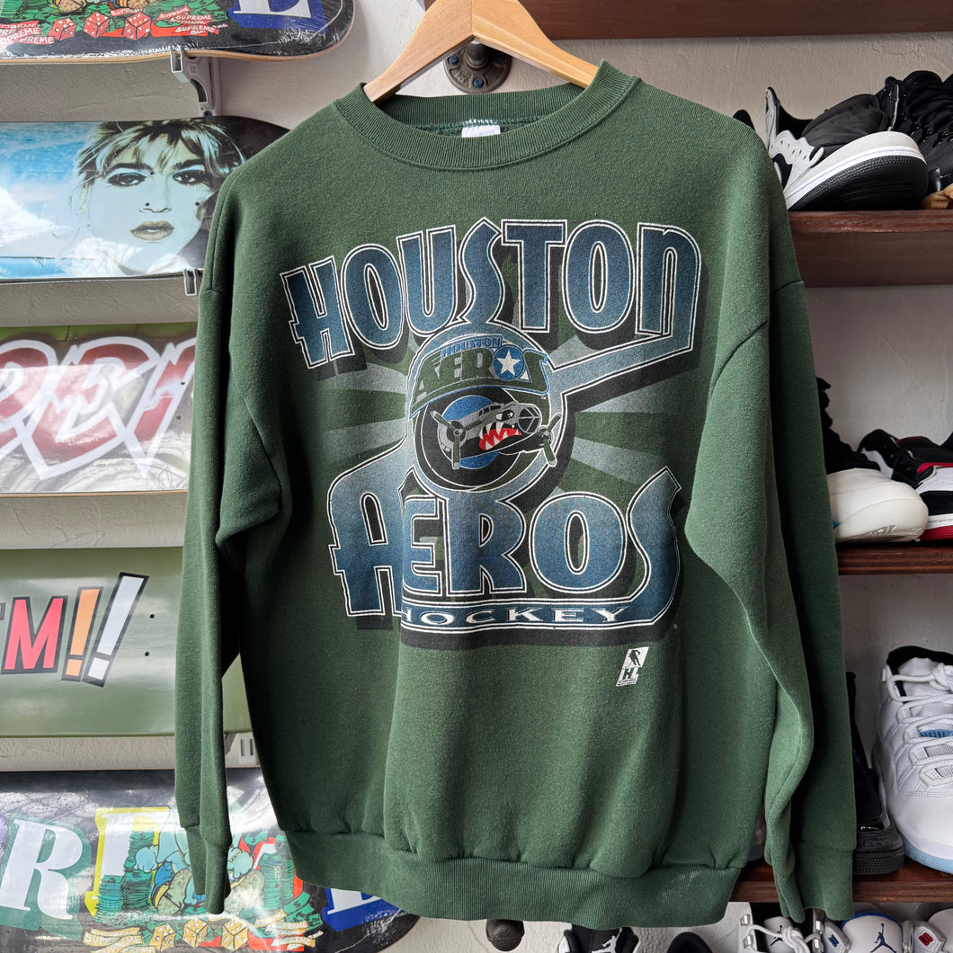 Vintage Houston Aeros Hockey Crewneck Size L