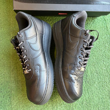 Load image into Gallery viewer, Nike Black Supreme Air Force 1s Size 10
