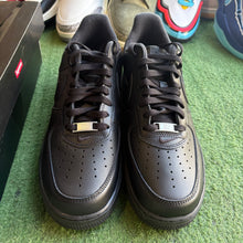 Load image into Gallery viewer, Nike Supreme Black Air Force 1s Size 10
