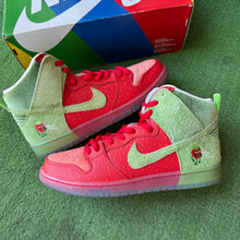 Load image into Gallery viewer, Nike SB Strawberry Cough Dunk Highs Size 12
