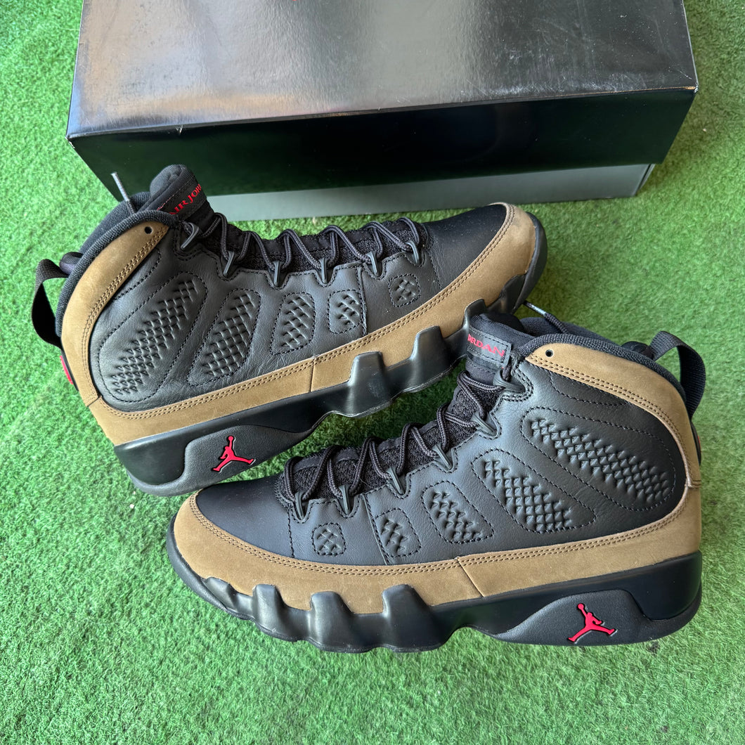 Jordan Olive 9s Size 10