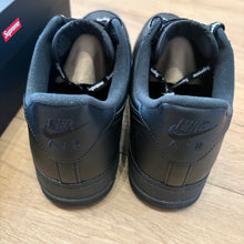 Load image into Gallery viewer, Nike Supreme Black Air Force 1s Size 10
