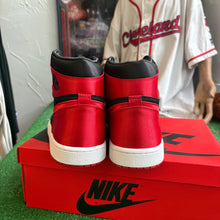 Load image into Gallery viewer, Jordan Satin Bred 1s Size 12W/10.5M
