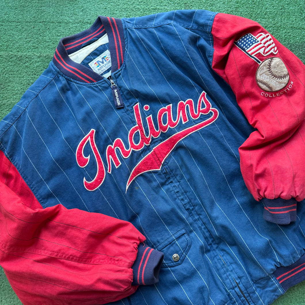 Vintage Cleveland Indians Mirage Jacket Size XXL