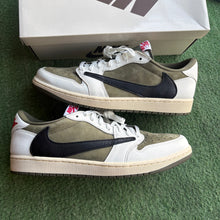 Load image into Gallery viewer, Jordan Travis Scott Medium Olive Low 1s Size 12
