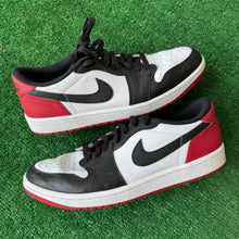 Load image into Gallery viewer, Jordan Black Toe 1 Lows Size 10
