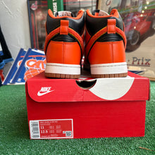 Load image into Gallery viewer, Nike Chenille Swoosh Safety Orange High Dunks Size 11
