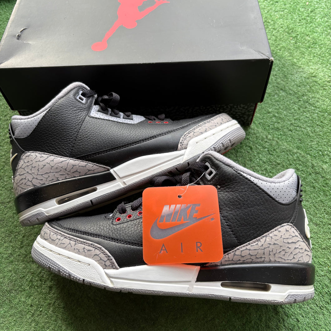 Jordan Black Cement 3s Size 7Y