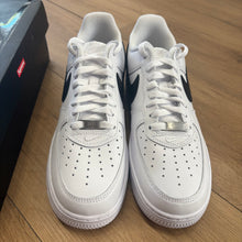 Load image into Gallery viewer, Nike Supreme White Black Air Force 1s Size 8.5
