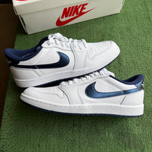 Load image into Gallery viewer, Jordan Metallic Navy Low 1s Size 12
