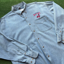 Load image into Gallery viewer, Vintage Cleveland Indians Denim Shirt Size L
